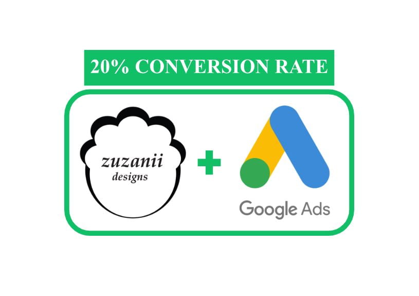 Thumbnail for portfolio project about a successful Google Ads campaign that achieved a 20% conversion rate.